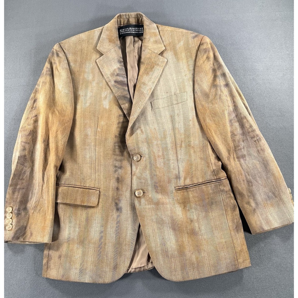 Boho Mister Mavericks Hand Painted USA Blazer Jacket Wearable Art One Of A Kind